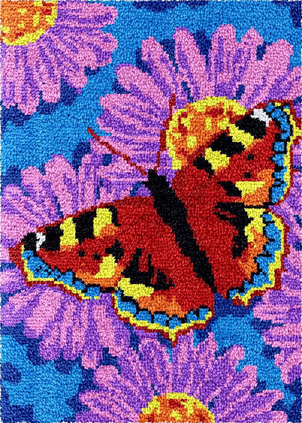Animals Butterfly DIY Carpet Closing Hook Kit Mats Segment Embroidery Materials Package Closing Hook Kit Kit of Knooppakket tapes