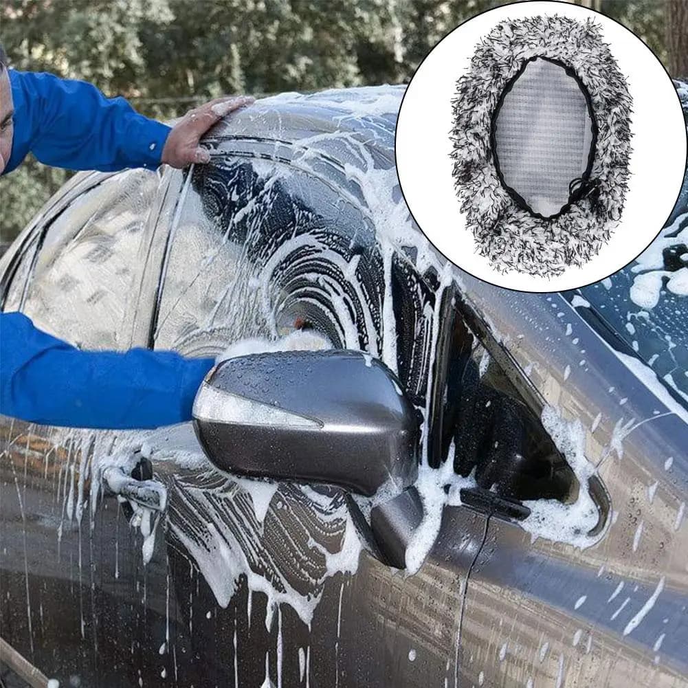 Car Wash Brush Plush Mop Brush Cover Replacement Cloth Cover For Car Long Handle Brush Car Cleaning Accessorie M9l6