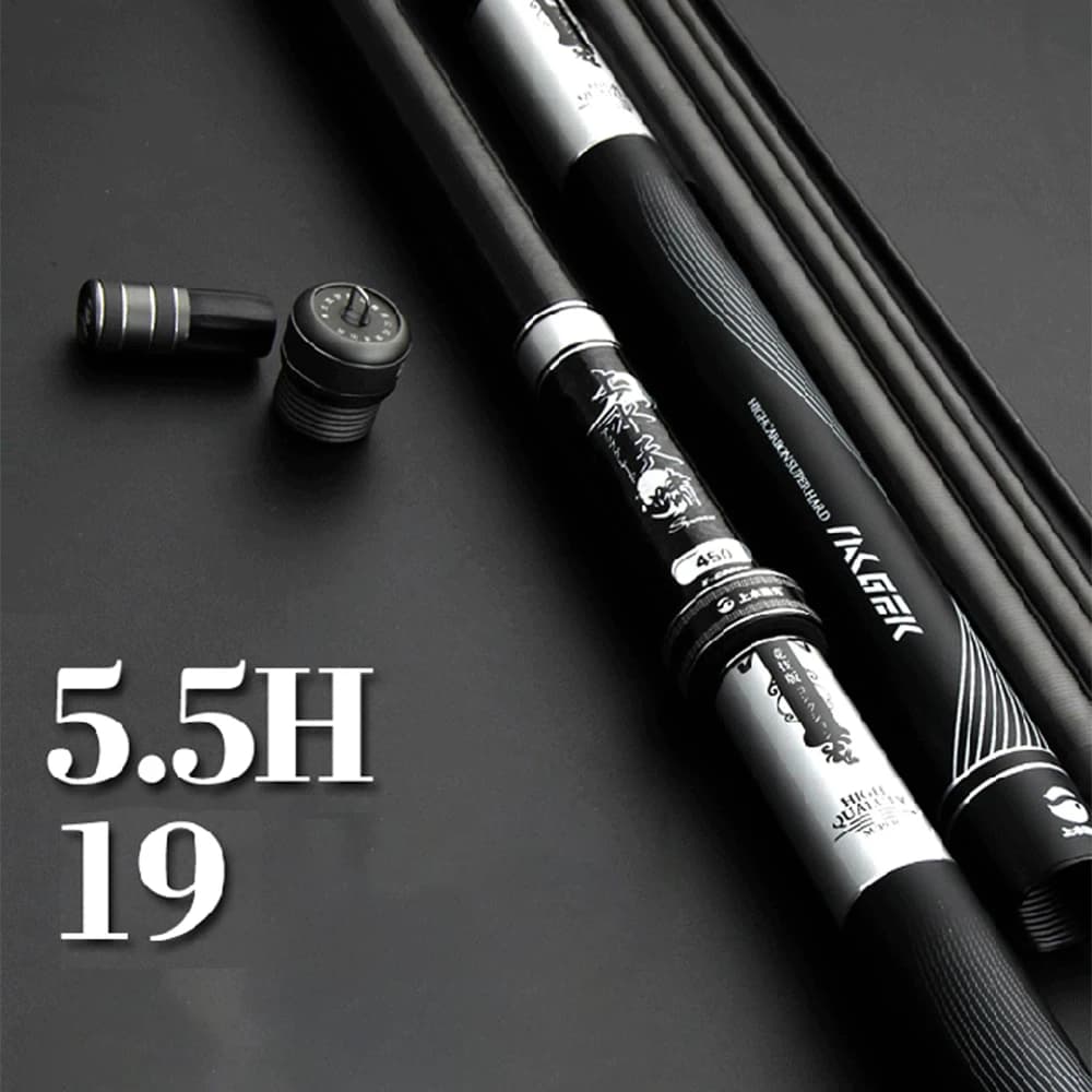 FISHINGFANS 5.5H Telescopic Taiwan Fishing Rod Super Light Hard Carp Fish Canne Carbon Hand Stick Pole Fishing Rod