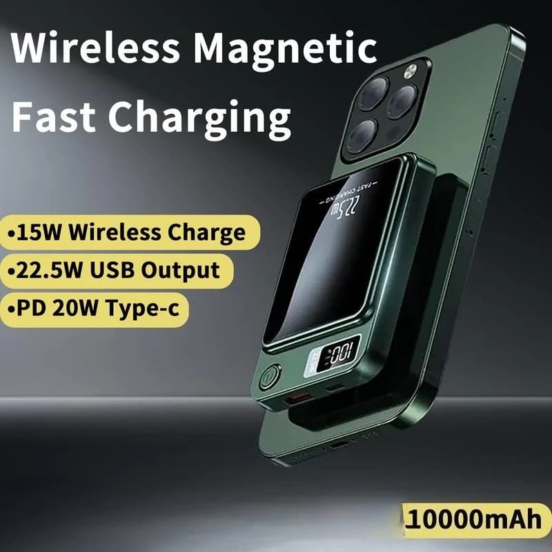 Magnetic Wireless Power Bank 10000mAh 22.5W Fast Charging External Battery Charger for Huawei Samsung IPhone PD 20W Powerbank