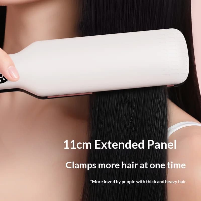 Piastra Professionale per Capelli in Titanio Ceramico 230°C, Trattamento alla Cheratina, Strumento di Styling Portatile
