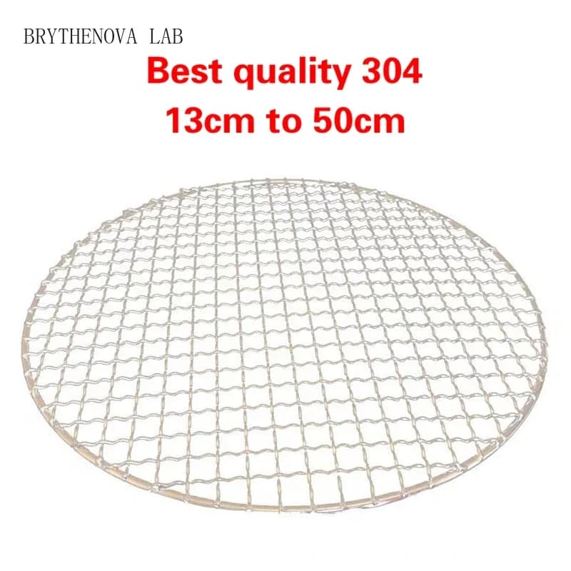 304 Stainless Steel Round Grill Net Barbecue BBQ Meshes Cooling Steam Rack Baking Rack Camping Outdoor Mesh Wire Net
