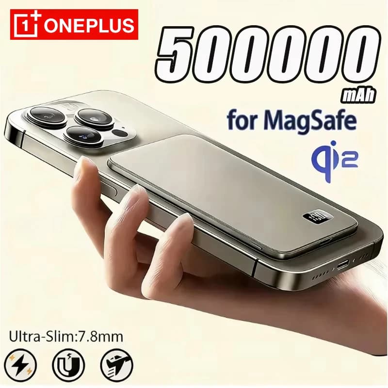 Oneplus 200000mAh Thin Magnetic Wireless Power Bank PD22.5W Fast Charging External Battery for Magsafe For iPhone Huawei