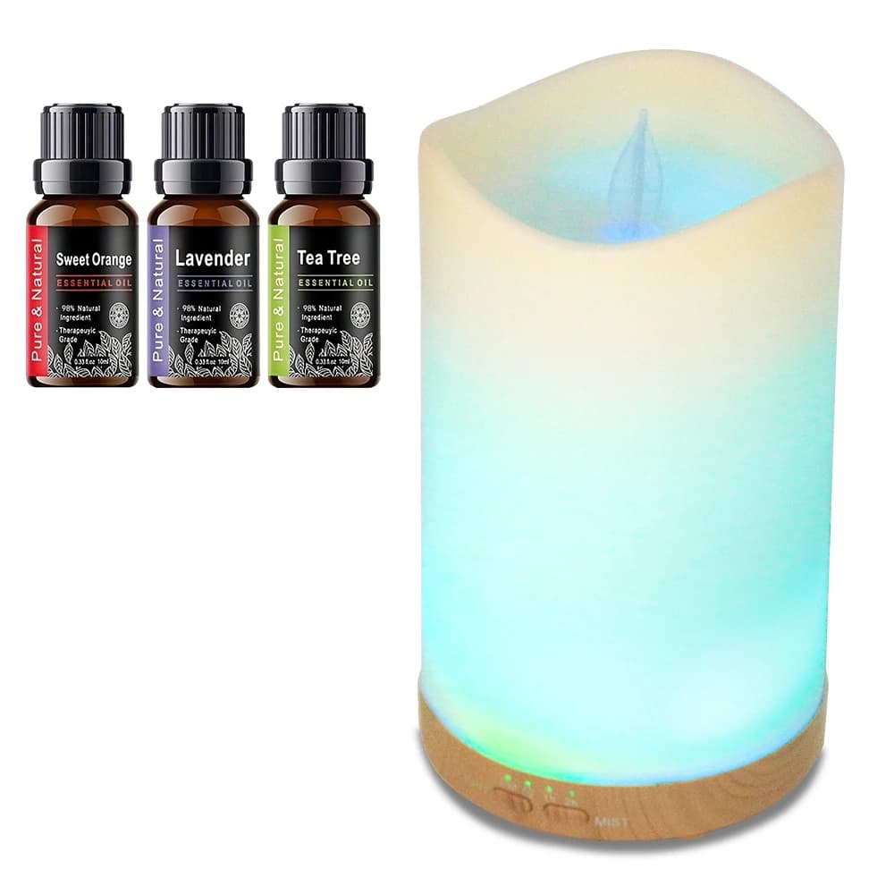 Diffusore di Oli Essenziali e Umidificatore con Luce Notturna, Timer e Funzione Nebulizzazione per Relax a Casa e in Ufficio