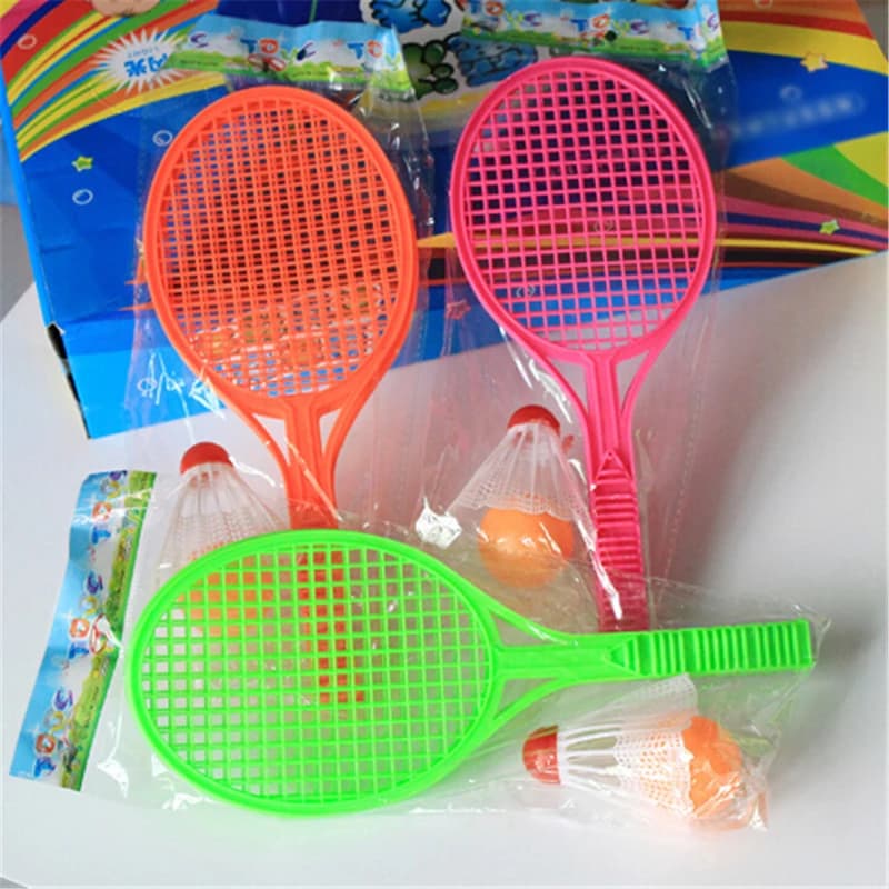 New【1Set Random Kids Outdoor Badminton Tennis Set Racket Parent-child Sport Educational Toys】