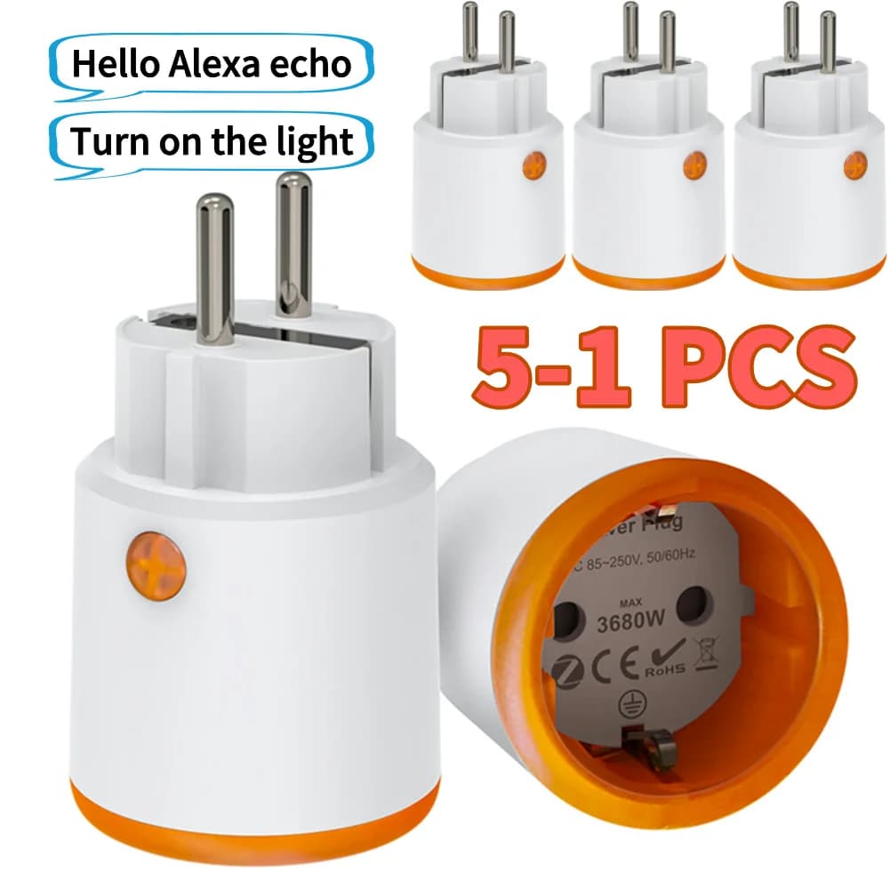 Tuya Smart Plug 16A Zigbee 3.0 Smart Plug socket with power monitoring App control Works with Alexa Google Assistant