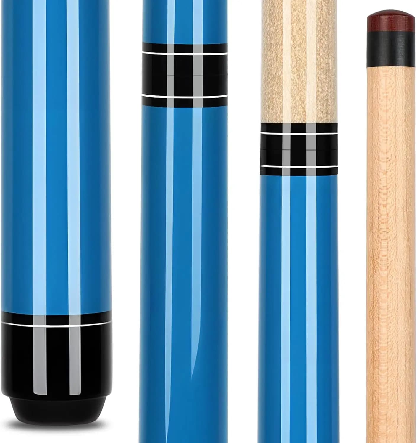 Stecca da Biliardo in 3 Pezzi con Punta da 14mm, 57 Pollici, Peso Elevato per Pool