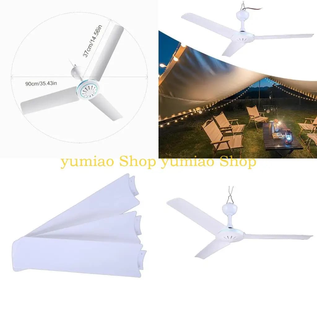 587B DC12V2A Ventola per ventole sospesa da campeggio Fantellico per campeggio 35 ''/41