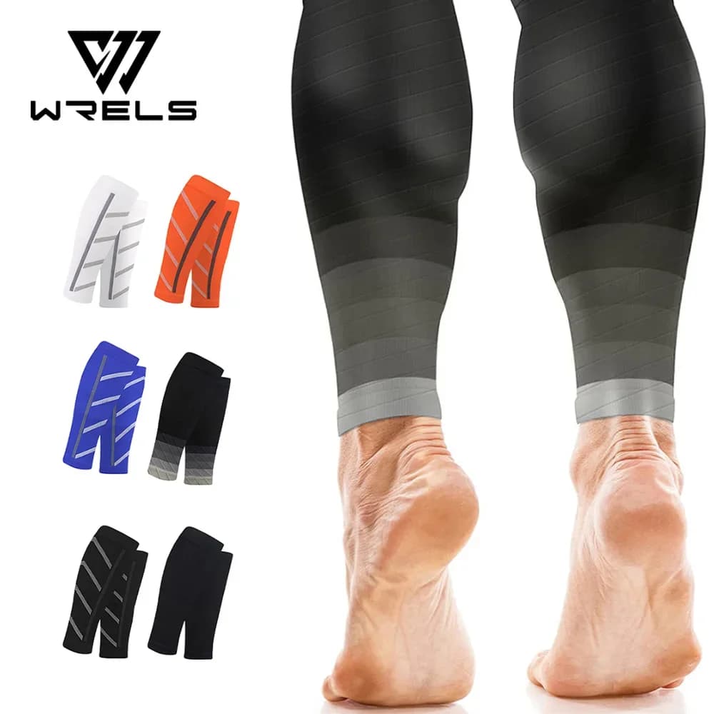 1 Compression Sleeve Paio for 20-30mmHg, Unisex, No Feet, for Race, Tibia Detension Protection, Varicose Veins, Marathon Sleeves