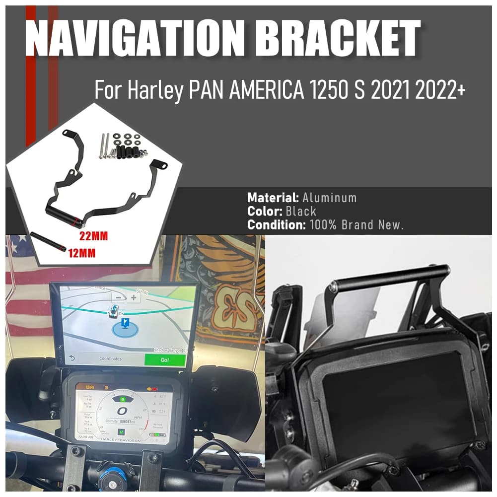 Supporto per Navigatore GPS e Telefono Cellulare per Harley PAN AMERICA 1250 S 2021 2022+