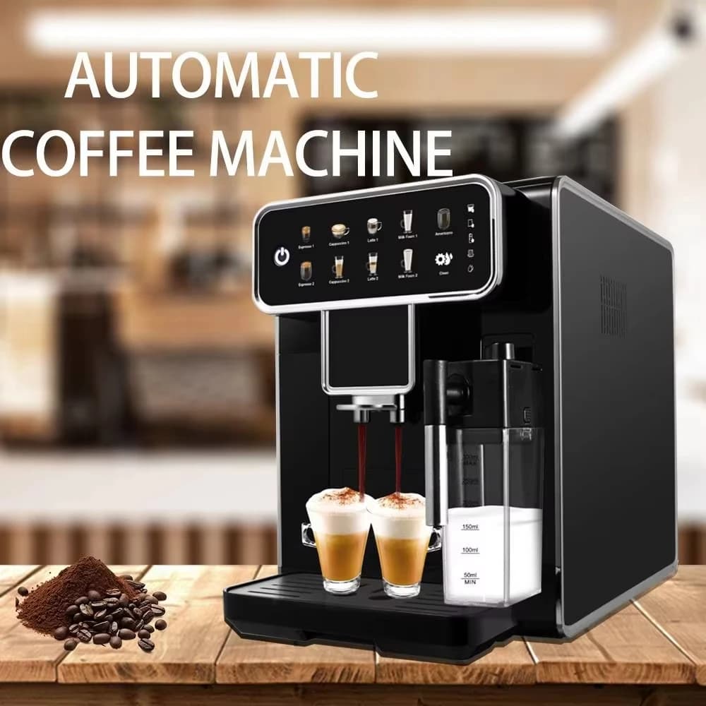 CAFOVO AE01 Macchina da caffè completamente automatica da chicchi per tazze One Touch Espresso Americano Maker con montalatte 1350W