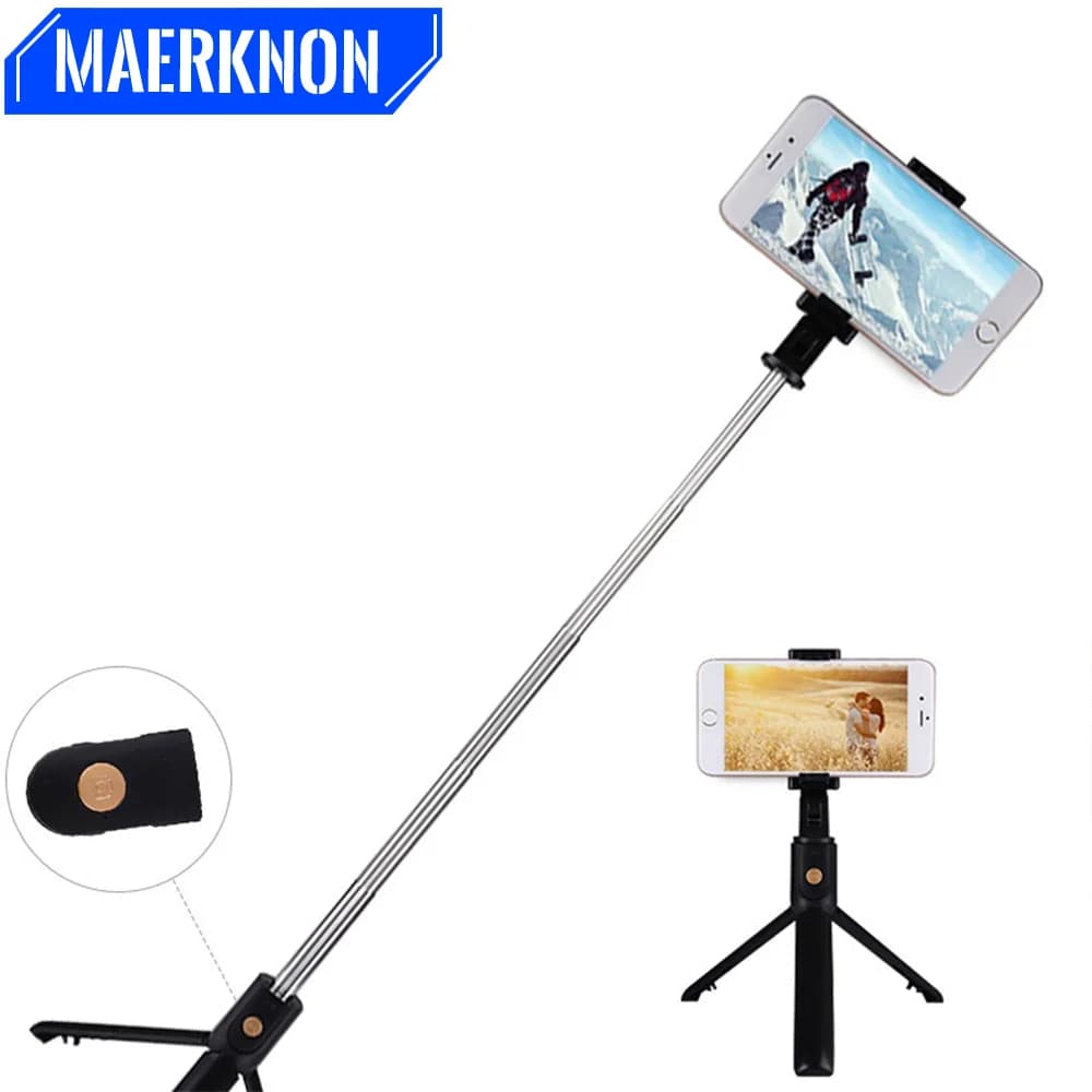 Treppiede estensibile per telefono cellulare con telecomando wireless e supporto per telefono Treppiede per selfie stick Supporto per telefono Mini treppiede