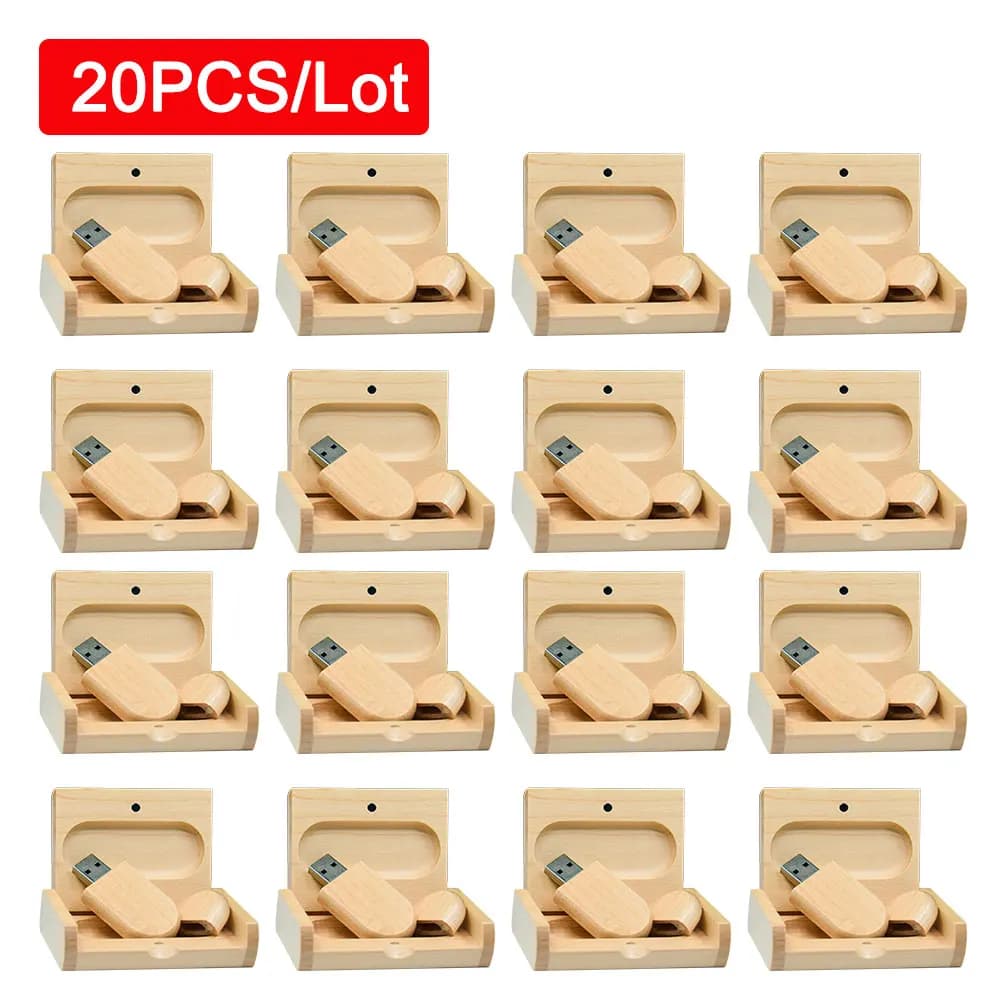 20 PZ/LOTTO Chiavetta USB 2.0 In Legno 128 GB Pen Drive Ad Alta Velocità 64 GB 32 GB Logo Libero Regalo Creativo Memoria USB Stick U Disco Del Computer Portatile