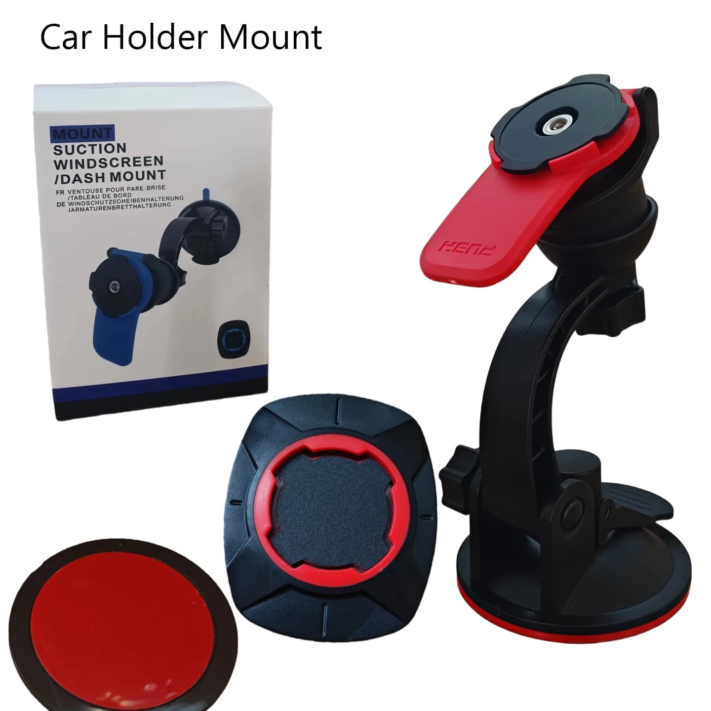 Car Phone Holder Mount Stand Sucker 360° Stand Suction Cup Air Vent Smart Anti-Shock 4Lock for Car Handlebar Holder Bracket