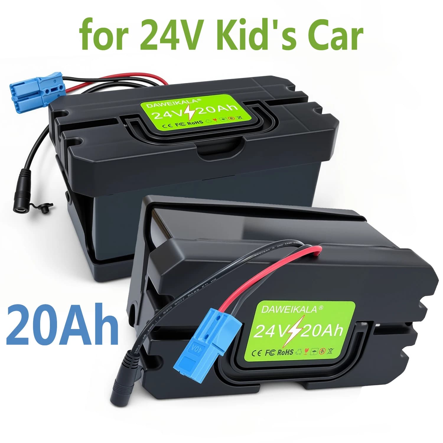 Batteria di ricambio agli ioni di litio da 24V 20Ah per Power Wheels, auto elettriche e giocattoli, leggera e a lunga durata