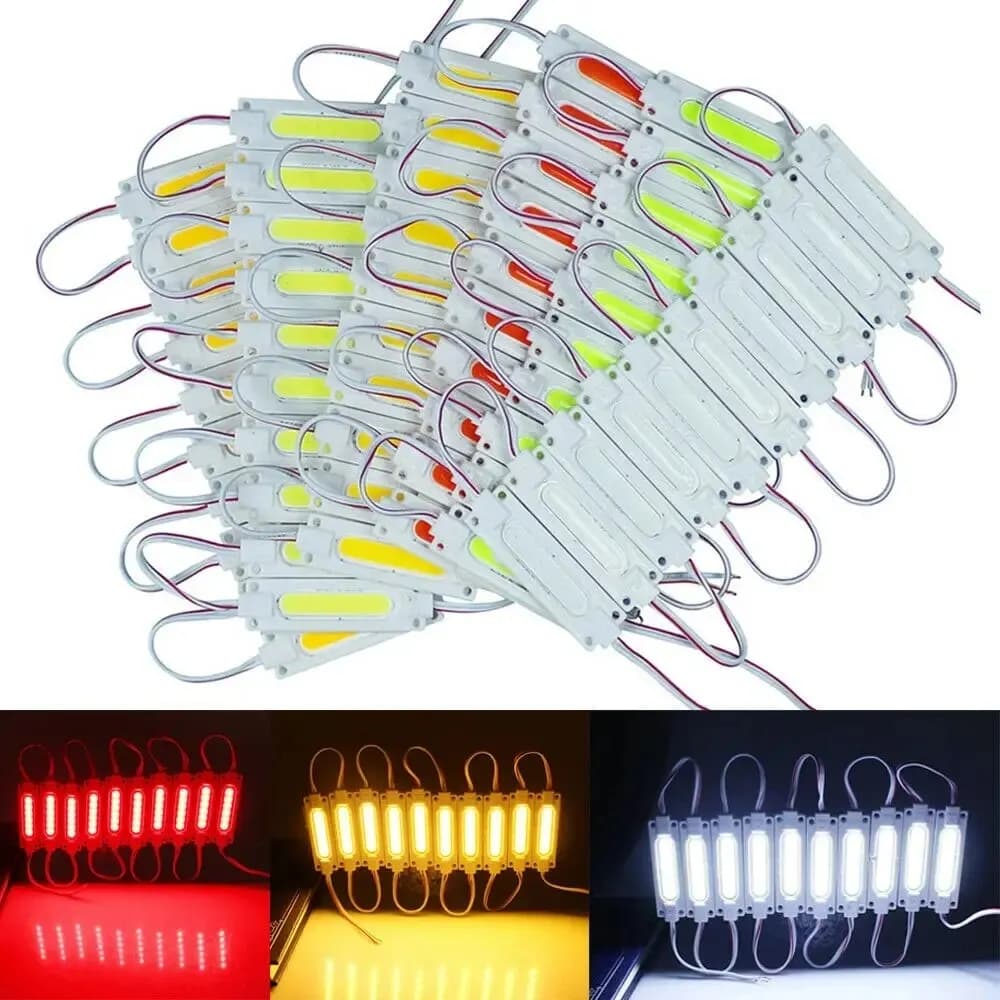 10 pz/lotto Iniezione con Lente COB Modulo LED Impermeabile Retroilluminazione A LED Retroilluminazione per Segnale Canale Lettera DC12V 2W IP68