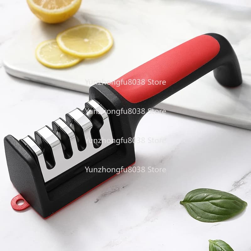 Kitchen sharpeners 4 in 1 stainless steel Portable multifunctional kitchen cabinets Ergonomic sharpeners