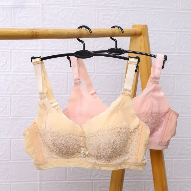 Plastic hangers with clip Durable trousers Clothes Plastic hanger for underwear with clip for display bras for lingerie stores 30 pieces / lot