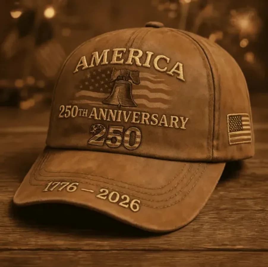 USA 250th Anniversary Patriotic Baseball Cap, American Independence Embroidered Hat, Adjustable Vintage Style