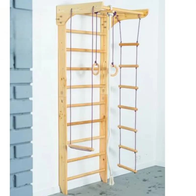 Children's playground, children's gym, traction bar, wall mounting, climbing wall, wooden gym