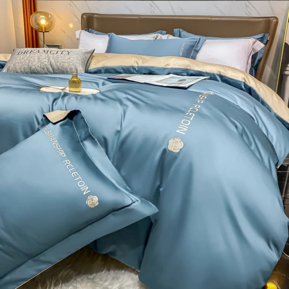 Thickened Brushed Pure Cotton 4-piece Bedding Set Dormitory Use Comfortable Breathable Premium Cotton Bedding Four-piece Set
