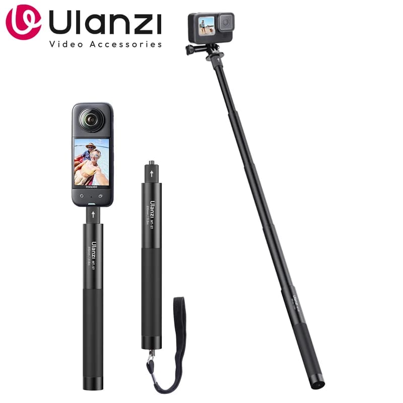 Ulanzi MT-58 Action Camera Treppiede Monopiede Allungabile Selfie Stick Pole 1/4 ''per GoPro 13 12 11 10 9 insta360 X2 X3 DJI Action 4