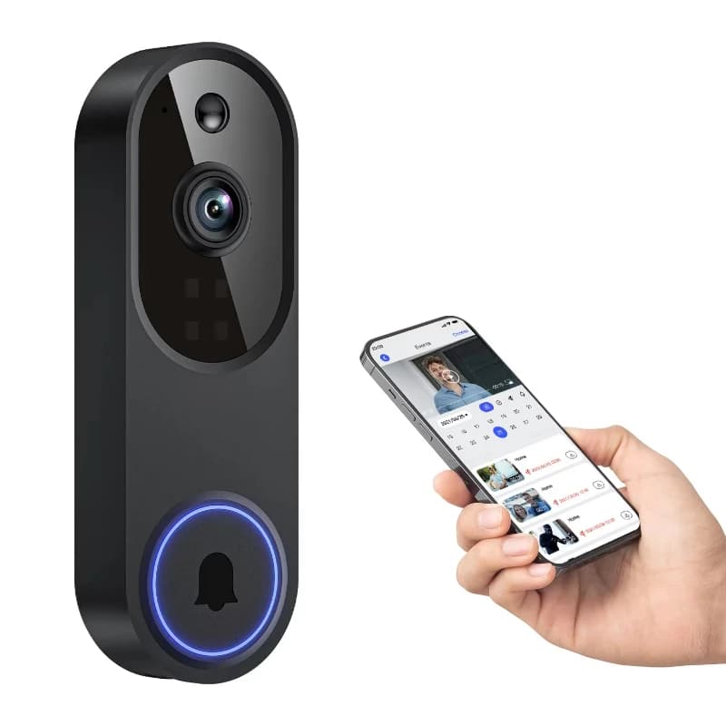 Video doorbell, wireless WiFi battery/USB power supply, application control, remote monitoring, intercom system