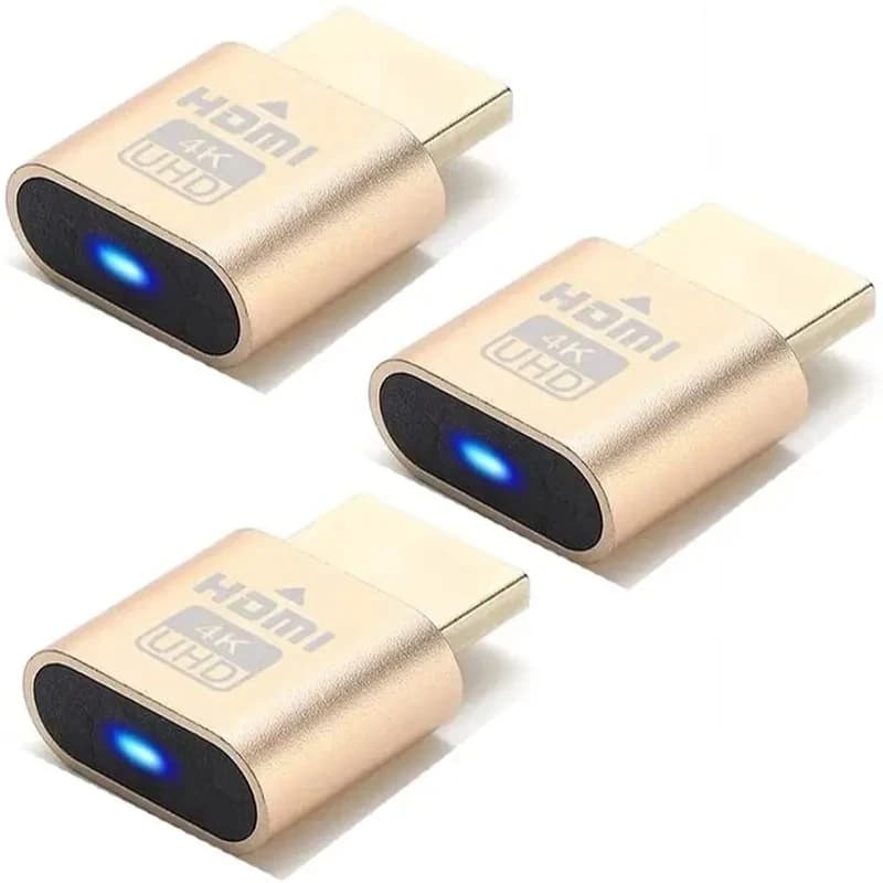 1/2/4 Pezzi Display LED HDMI Virtuale 4K HDMI DDC EDID Dummy Plug Display LED Finto Adattatore Emulatore HDMI Dummy