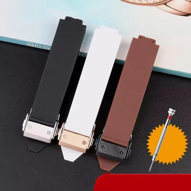 Watchbands for HUBLOT BIG BANG Silicone 20*13mm Waterproof Women Watch Strap Chain Watch Accessories Rubber Bracelet wristband