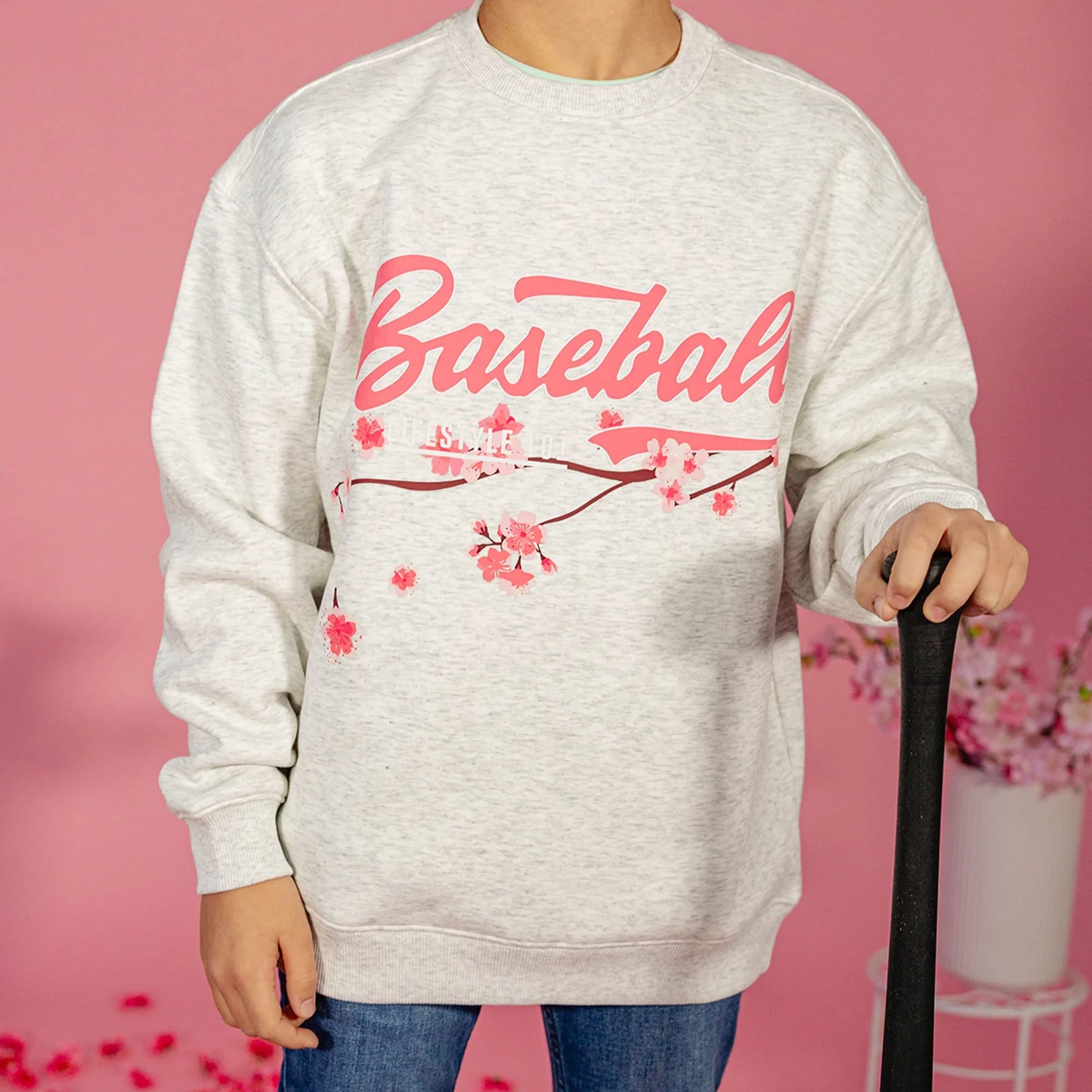 Nuova Felpa con Cappuccio per Bambini e Adulti 2026 Primavera Stampa Sakura con Velluto per la Stagione delle Piogge, Stile Baseball, Taglia Larga e Comoda