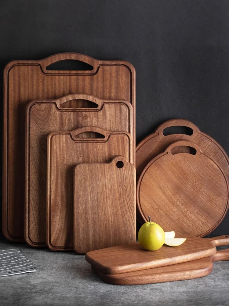 Tagliere in Legno di Ciliegio Intero, Utensile da Cucina Senza Vernice, Tagliere per Frutta Fatto a Mano in Stile Cinese per Uso Domestico