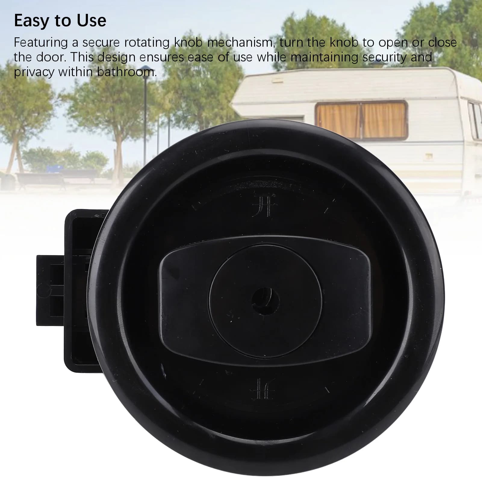 Porta per WC RV con Manopola Girevole, Facile Installazione, Circolare per Camper, Roulotte, Yacht e Barche
