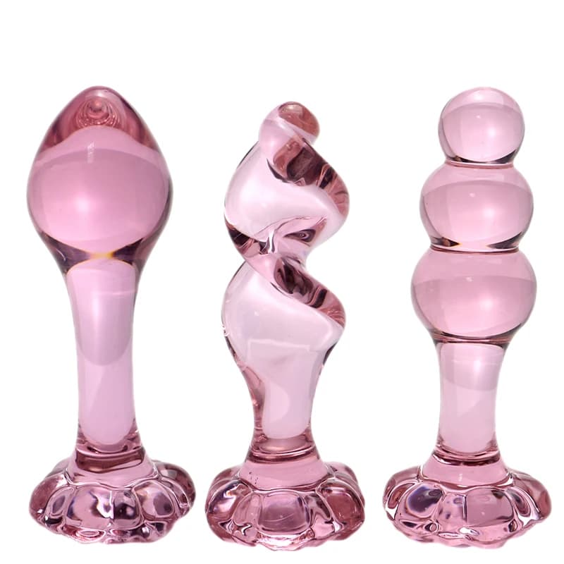 Fiore di cristallo di vetro spina anale masturbazione giocattoli del sesso per le donne uomini butt plug prodotti per adulti rosa massaggiatore della prostata giocattoli del sesso anale