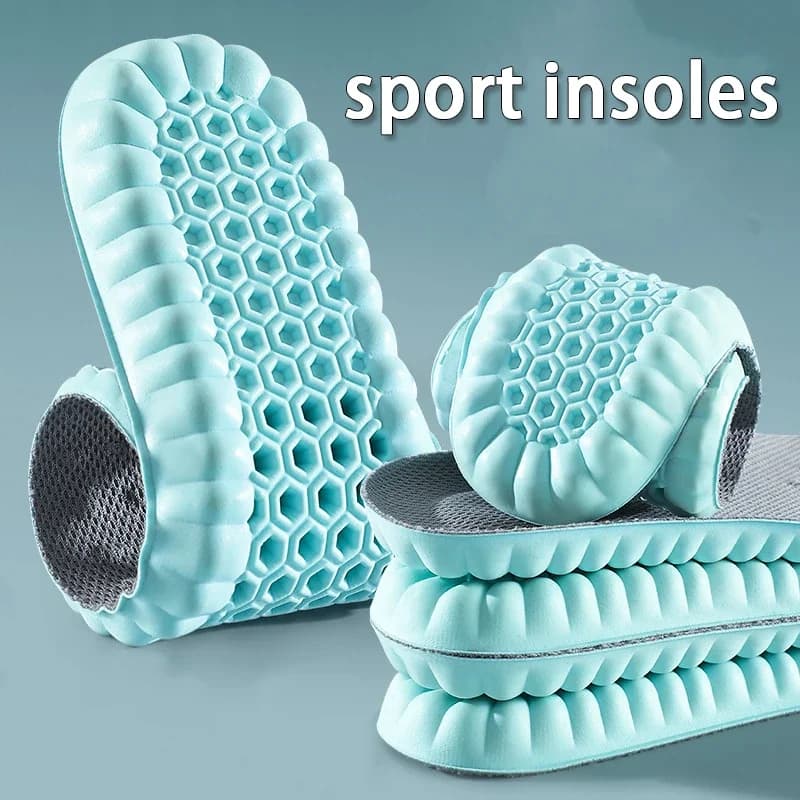 Solette sportive in memory foam morbido per scarpe da corsa, assorbimento degli urti, solette per uomo e donna, cuscinetti per fascite plantare