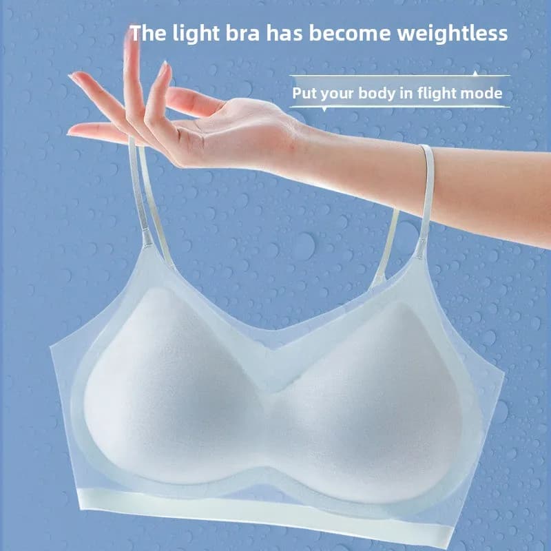 Nuovo Reggiseno Estivo Ultra-sottile Traspirante in Seta Ghiaccio Senza Cuciture per Donne, Comodo e Traspirante con Bretelle e Design Schiena Bella