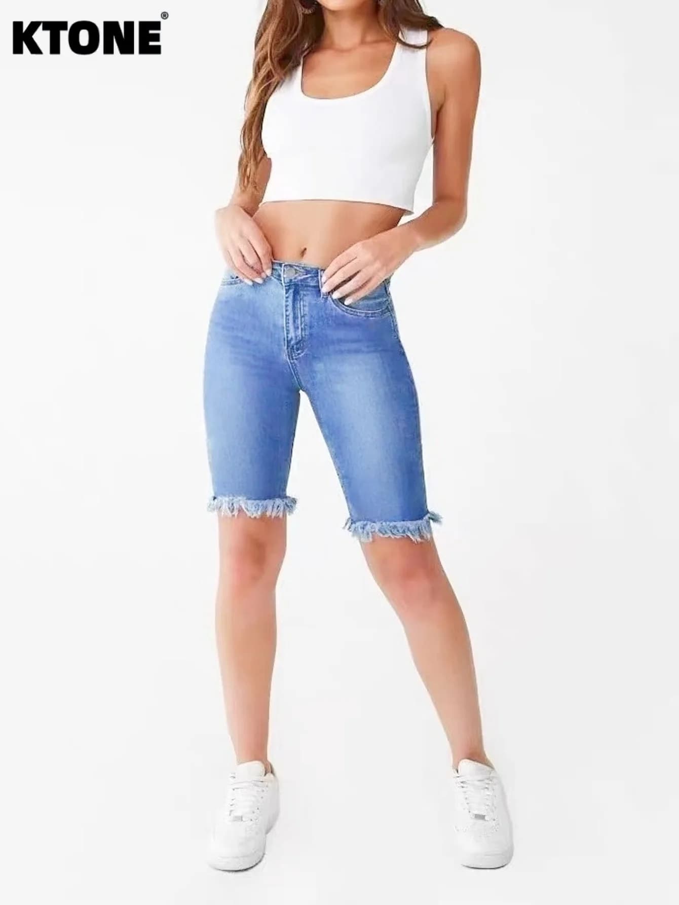 Slim blue denim original men's jeans, retro style, no accessories or belts included