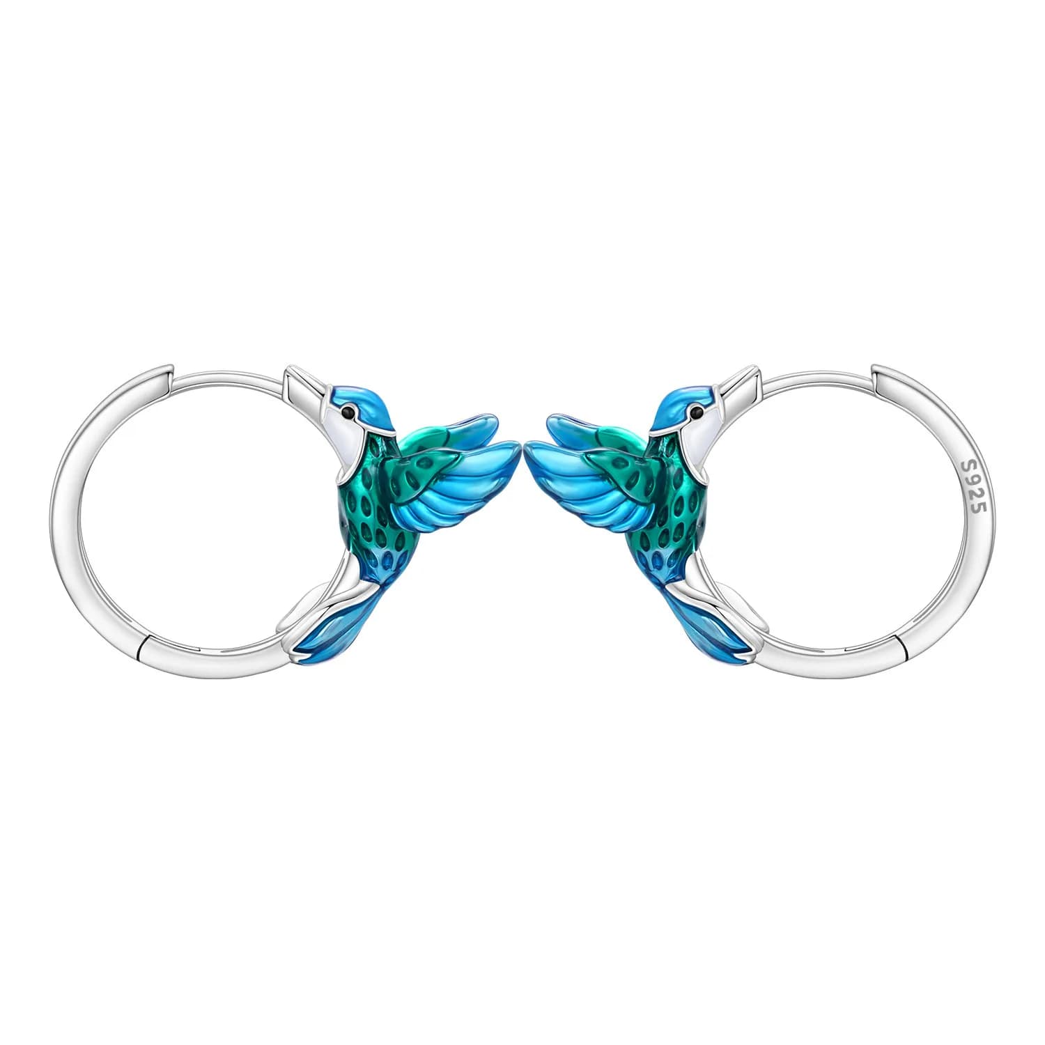 Orstarry Original 925 Sterling Silver Hummingbird Earrings Women Hoop Earring Anniversary Jewelry Trendy Gifts
