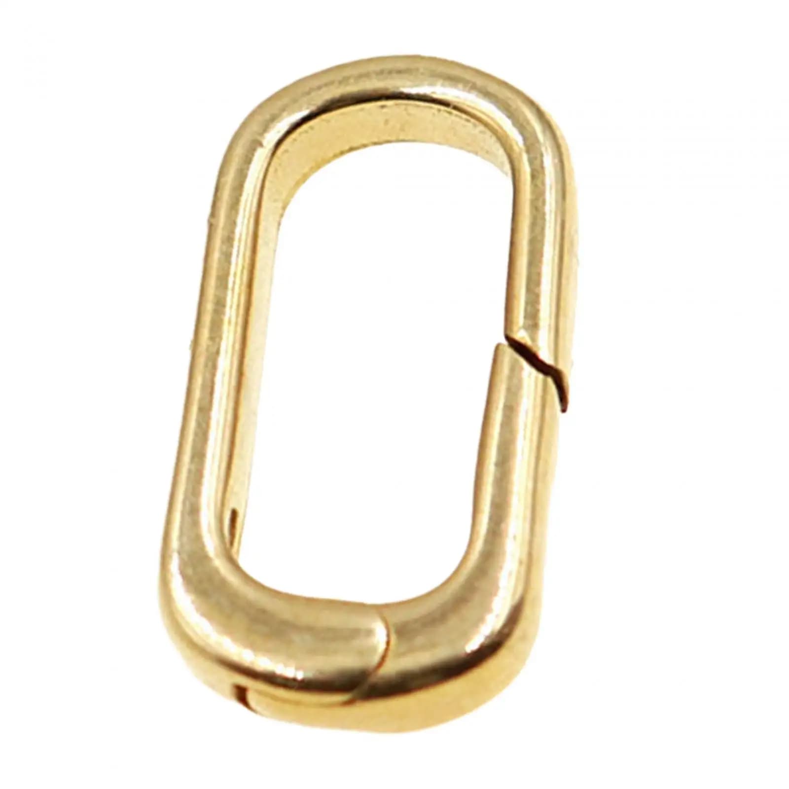 Chiusure a Moschettone in Metallo Decorative Dorate Ovali con Chiusura a Scatto per Creazioni Fai-da-Te, Ciondoli, Catene, Portachiavi, Componenti per Gioielli