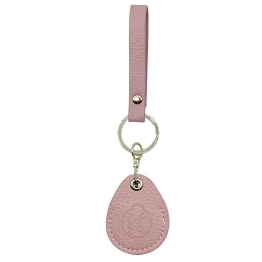 Leather Key Fob Holder, Access Card Key Chains RFID Protector, NFC Smart Key tag Case Keychain for Broken Key
