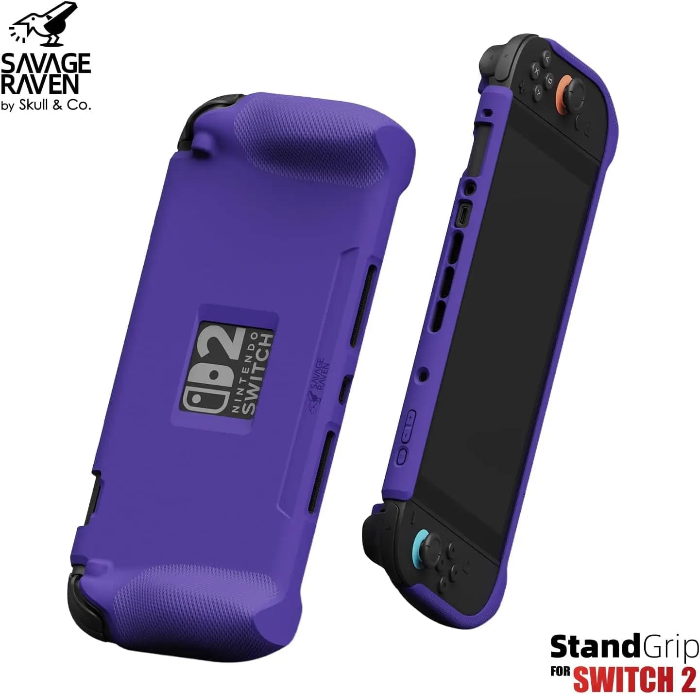 Savage Raven di Skull & Co. StandGrip per Nintendo Switch 2 Custodia protettiva Custodia morbida per console di gioco NS2
