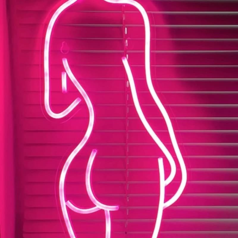 Insegna al Neon 'Lady Back' Alimentata USB, Luce LED al Neon per Camera da Letto, Bar, Garage, Club, Soggiorno, Decorazione Murale per Feste, Dimmerabile