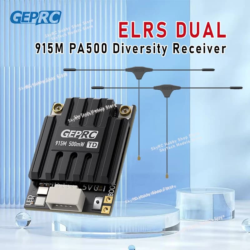 Ricevitore GEPRC ELRS Dual PA500 Diversity - Chip PA 915M 500mW, Guscio in Lega CNC per FPV RC DIY