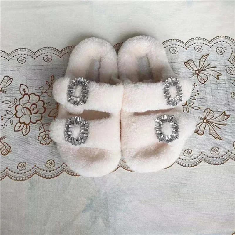 Pantofole in Pelliccia da Donna di Lusso 2026, Pantofole da Casa in Lana, Scarpe da Donna, Pantofole in Pelliccia da Esterno, Pantofole Calde da Donna