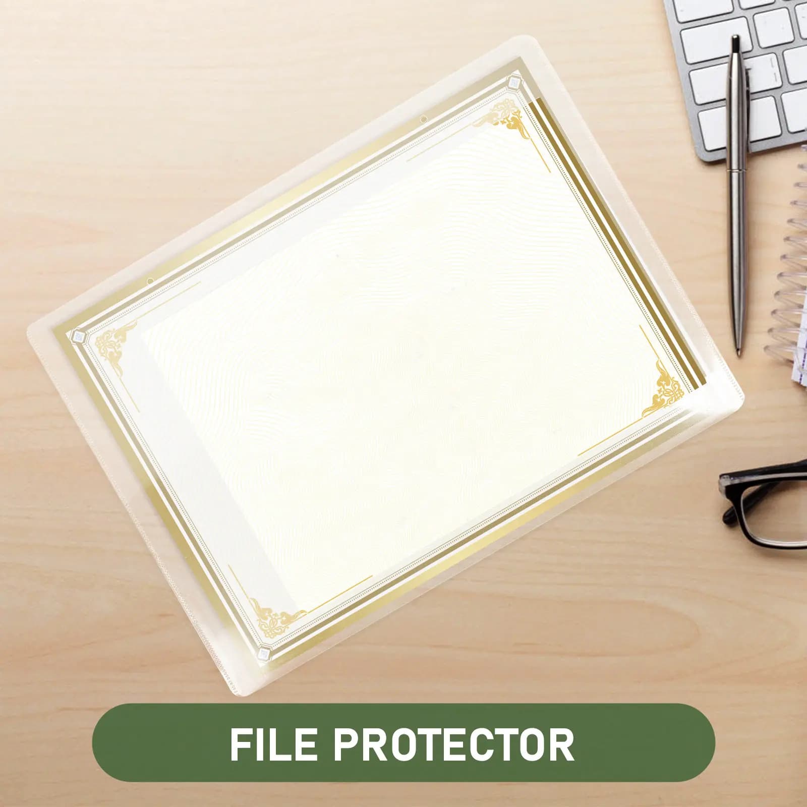 2Pcs Transparent Document Folder File Bag for School Office Travel Business Cards Storage Large Capacity Paper Organizer