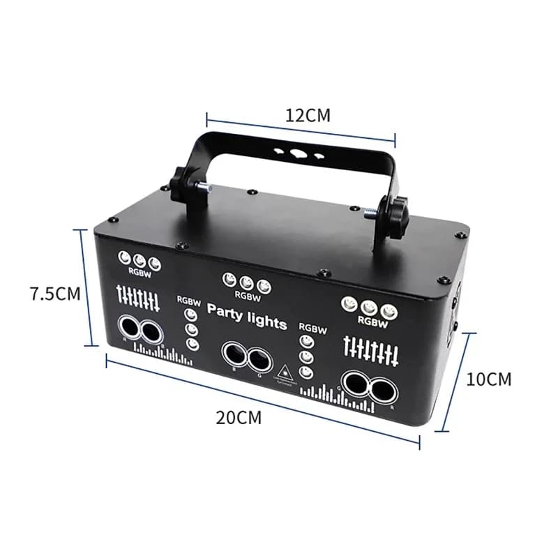 21 occhi DJ Discoteca RGB Fascio per feste Proiettore laser da palcoscenico Luce DMX Suono stroboscopico remoto Discoteca Lampada da matrimonio per vacanze di Halloween