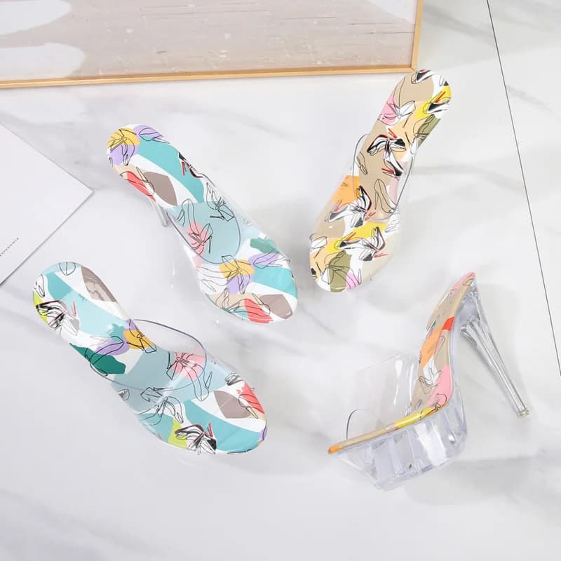 Plus size high-heeled sandals