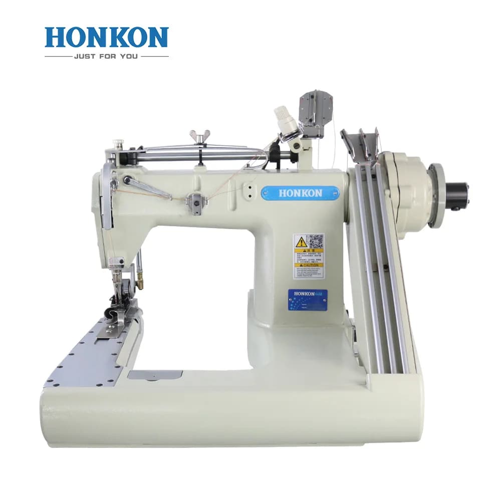 HONKON VENDITA CALDA Macchina da cucire con punti a catena a due aghi con alimentazione diretta adatta per cappotti e pantaloni