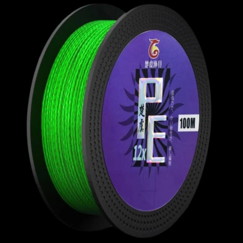 Lenza da Pesca Intrecciata in PE a 12 Fili, 500M, Ultra Liscia, Resistente all'Abrasione, per Lanci Lunghi e Pesca d'Accordo