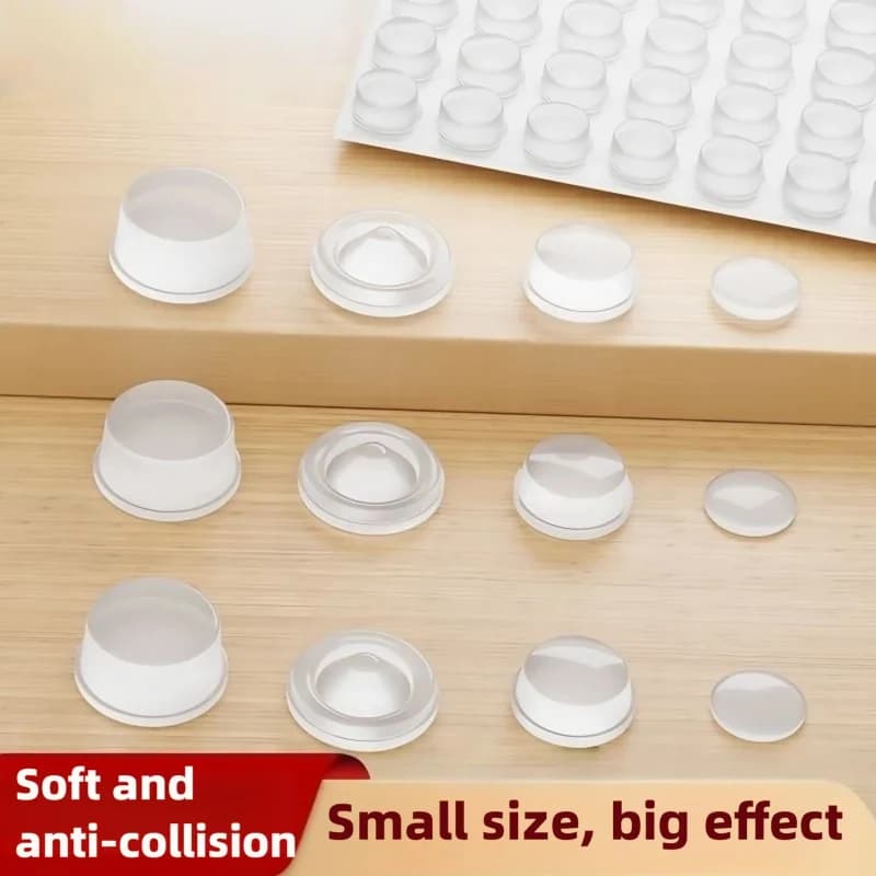 Cuscinetti Anticollisione in Silicone per Porte, Protezioni in Gomma per Mobili, Ammortizzatori per Armadi, Cassetti, WC