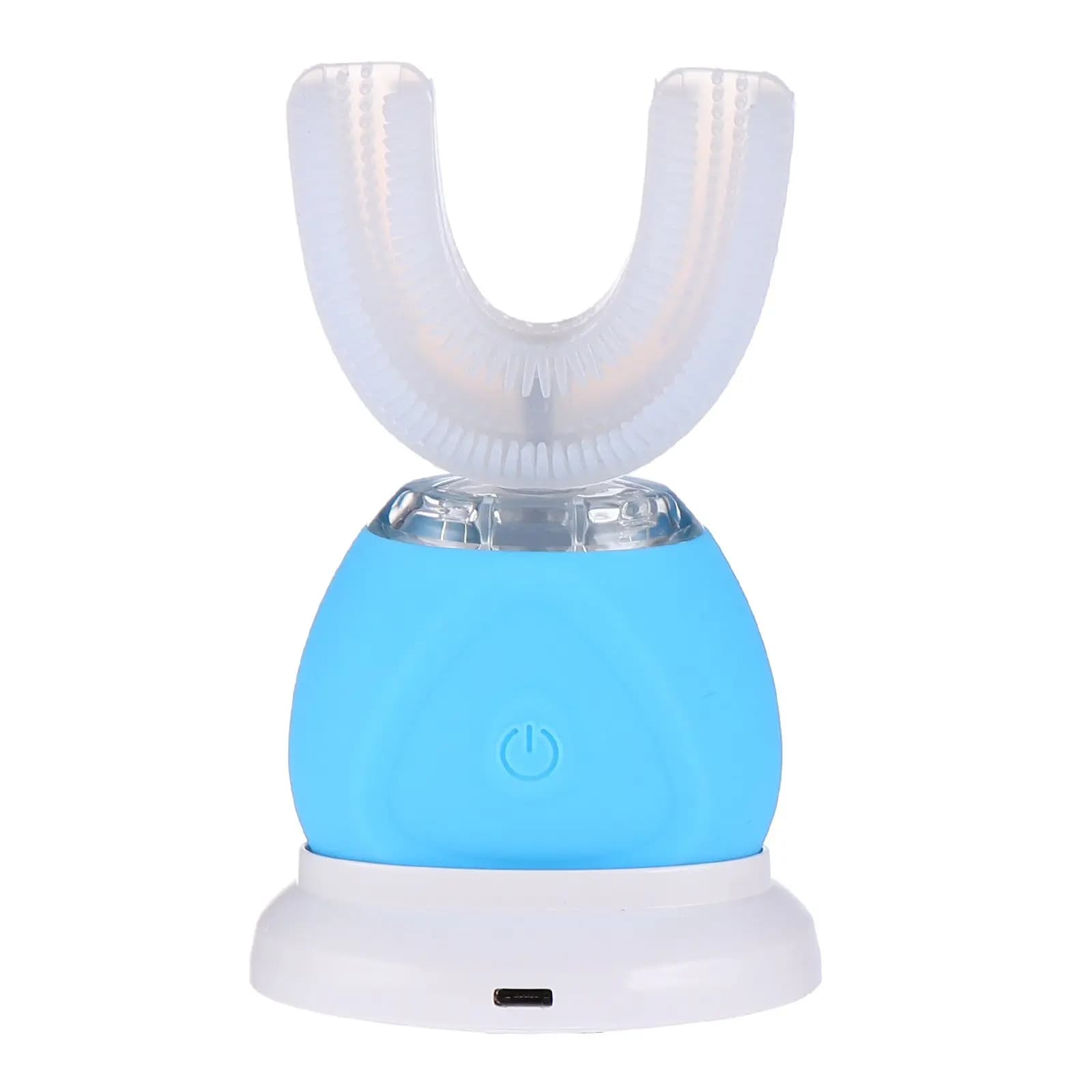 1 set of U-shaped electric brushes with sonic vibration for teeth whitening - U-shaped brush